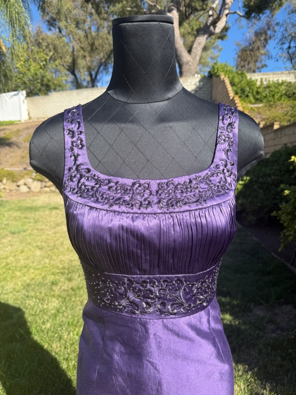 Adrianna Papell Occasions 100% Silk Beaded Midi Dress - Picture 3 of 8